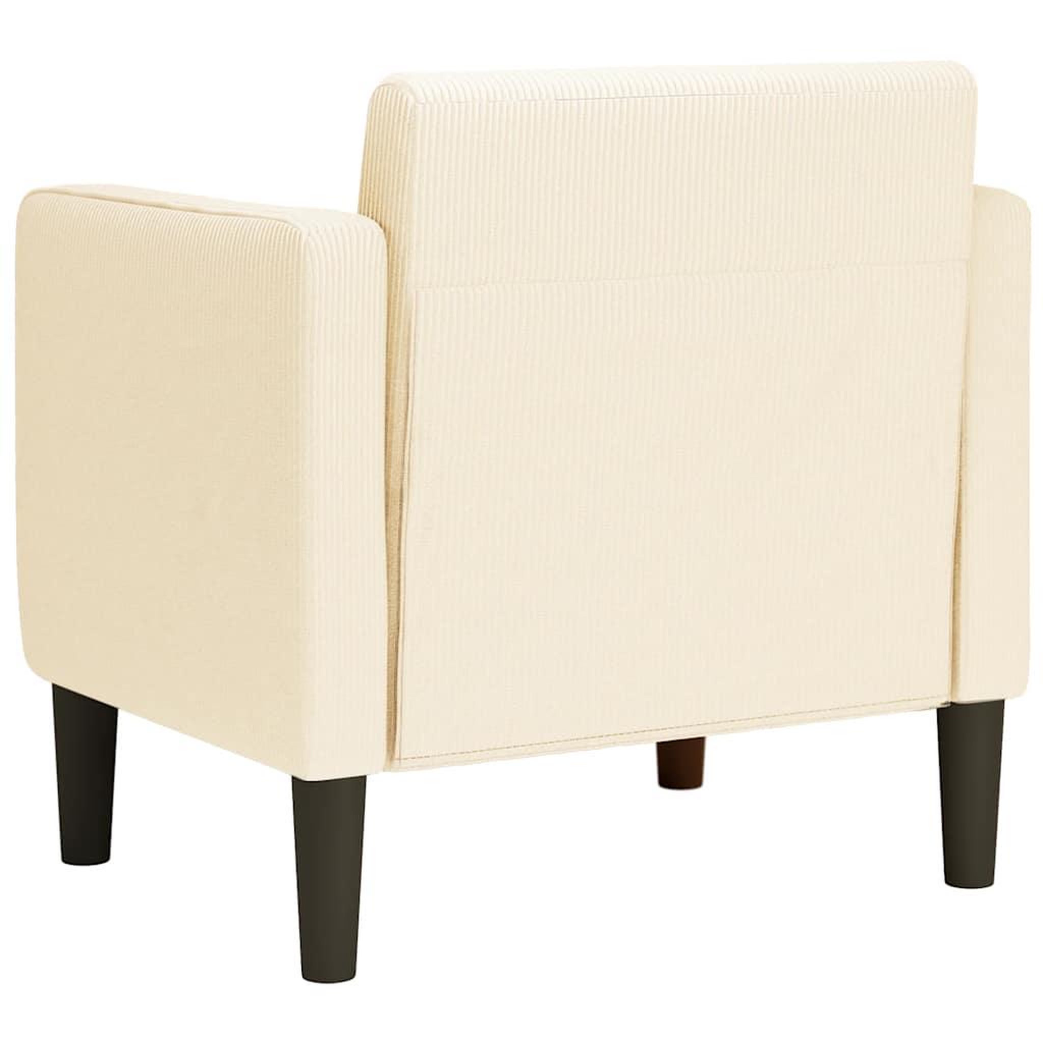 Voir la diapositive 5 : VIDAXL Canape-chaise accoudoirs creme 54 cm tissu velours cotele