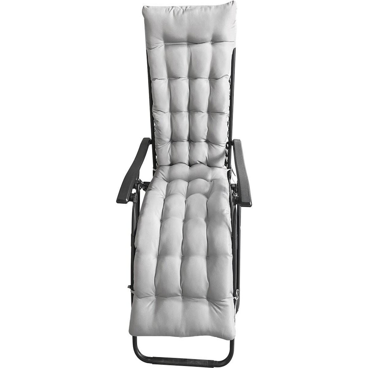 Habitat et Jardin Fauteuil de jardin relax zéro gravité avec coussin matelassé  Sintra  - Gris