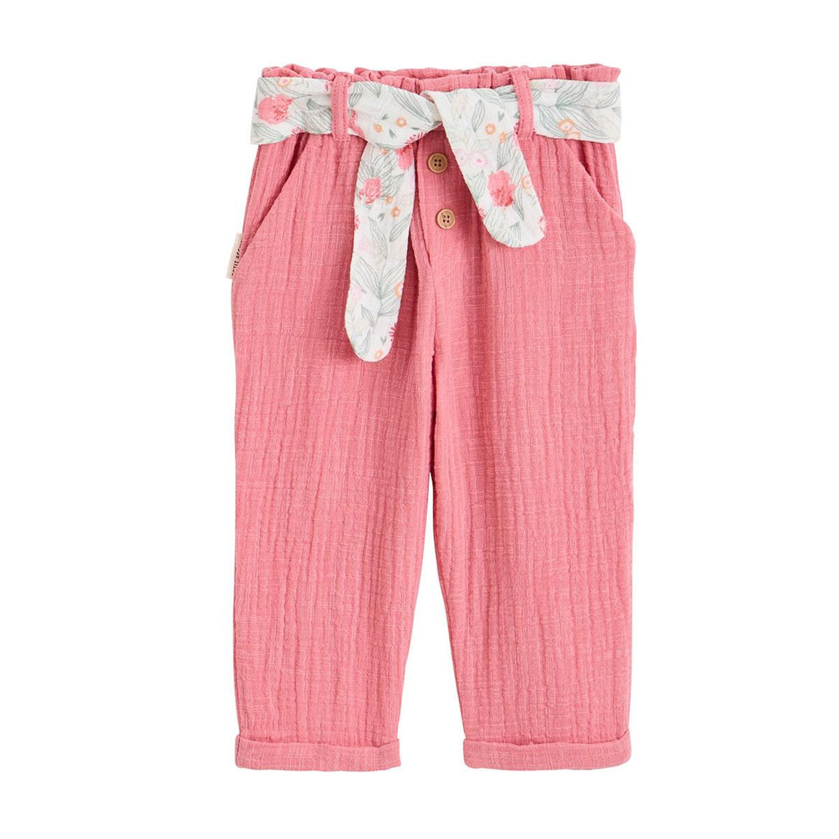 Petit Béguin Pantalon enfant en gaze de coton Anaelle