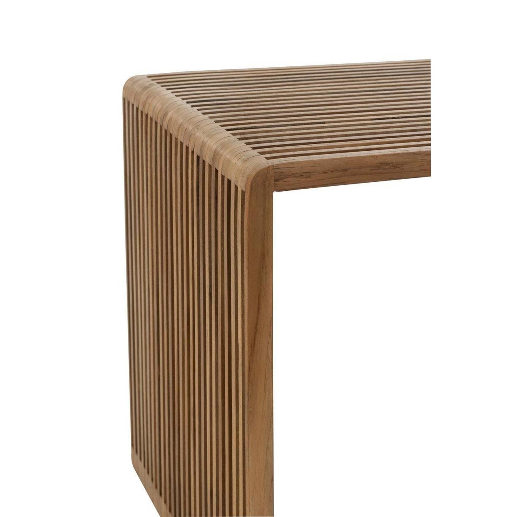 Voir la diapositive 6 : J-LINE Lot de 2 tables basses en bois  teck  50cm naturel