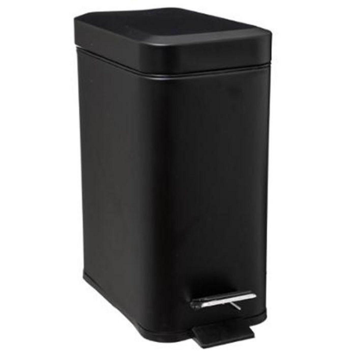 FIVE Poubelle de Salle de Bain  Rectangle  5L Noir