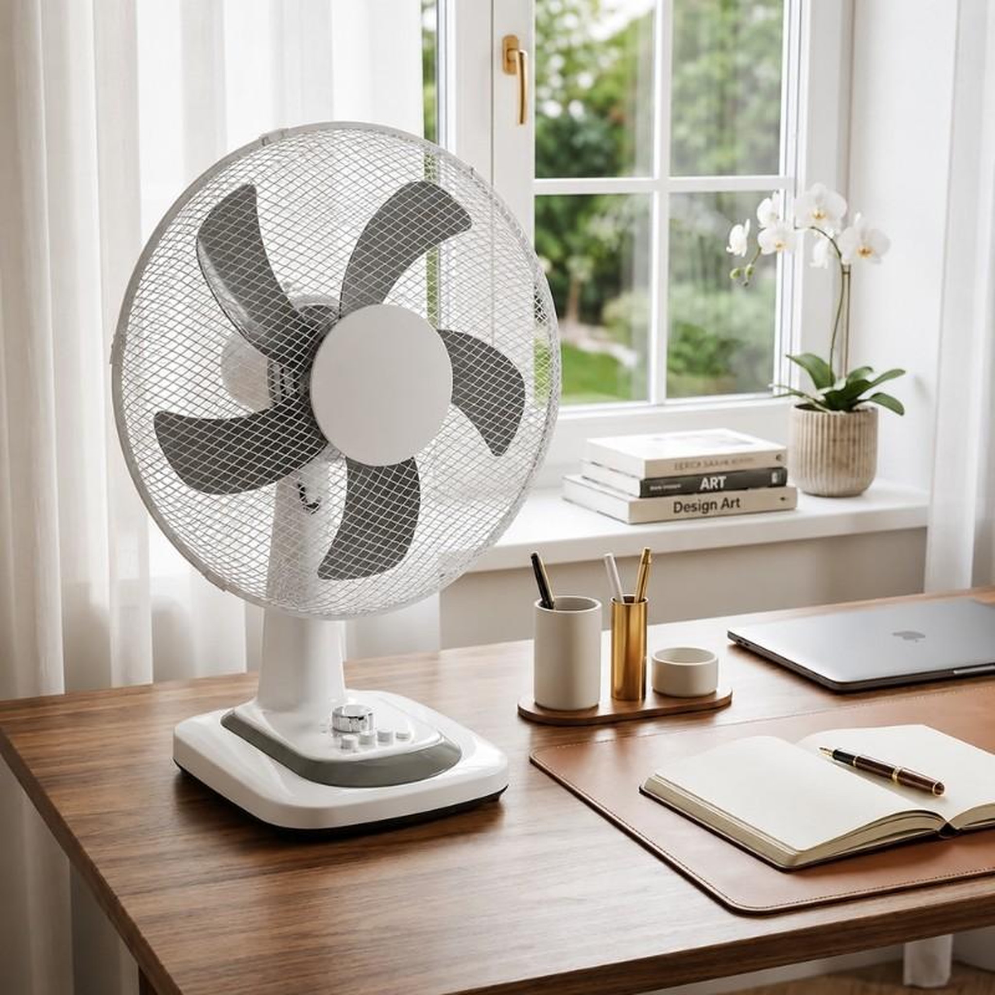 Voir la diapositive 6 : Ventilateur de table 40 cm – 50w avec minuteur