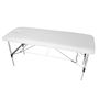 Voir la diapositive 1 : VIVEZEN Lot de 2 draps-housses pour table de massage - Flanelle - Blanc