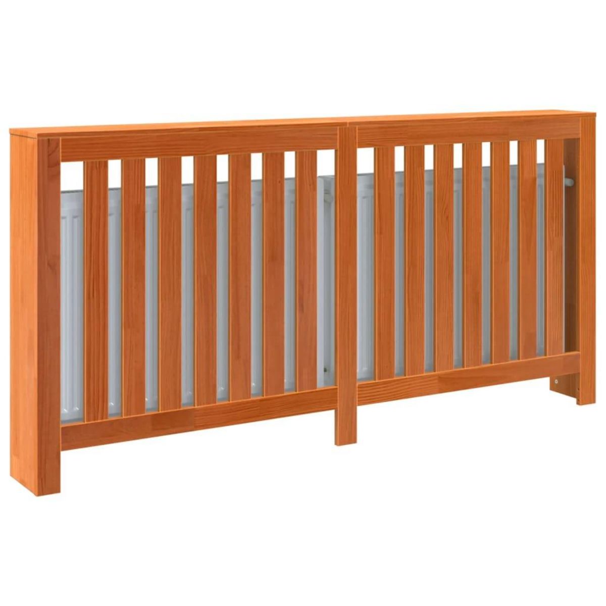 VIDAXL Cache-radiateur cire marron 169x19x84 cm bois massif de pin