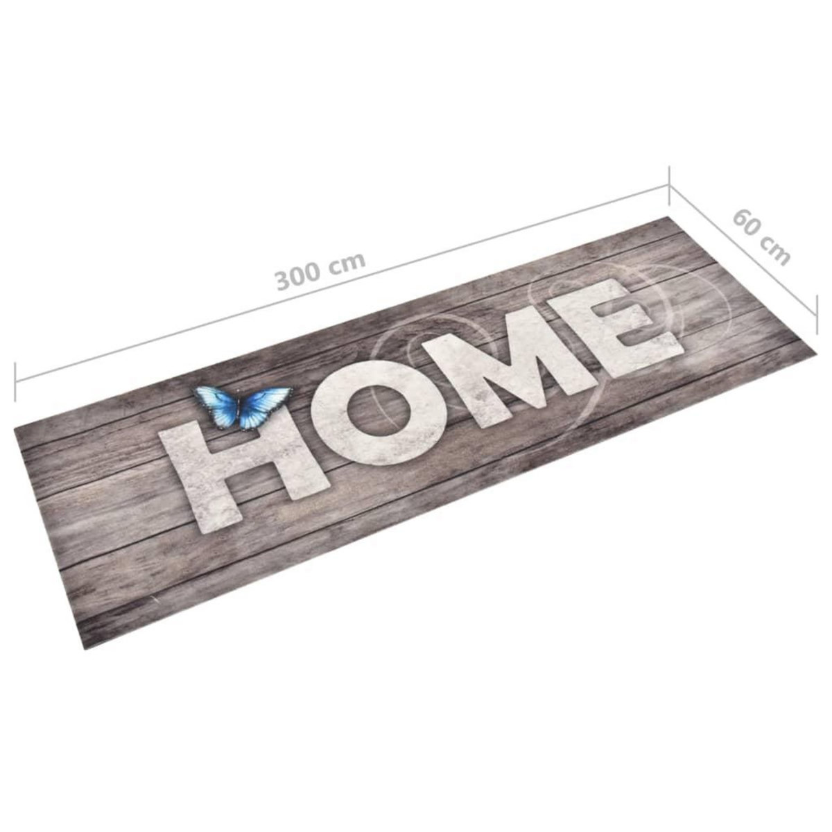 VIDAXL Tapis de cuisine lavable Home 60x300 cm