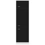 Voir la diapositive 5 : VIDAXL Armoire refrigerateur Noir 60x57x207 cm Bois d'ingenierie
