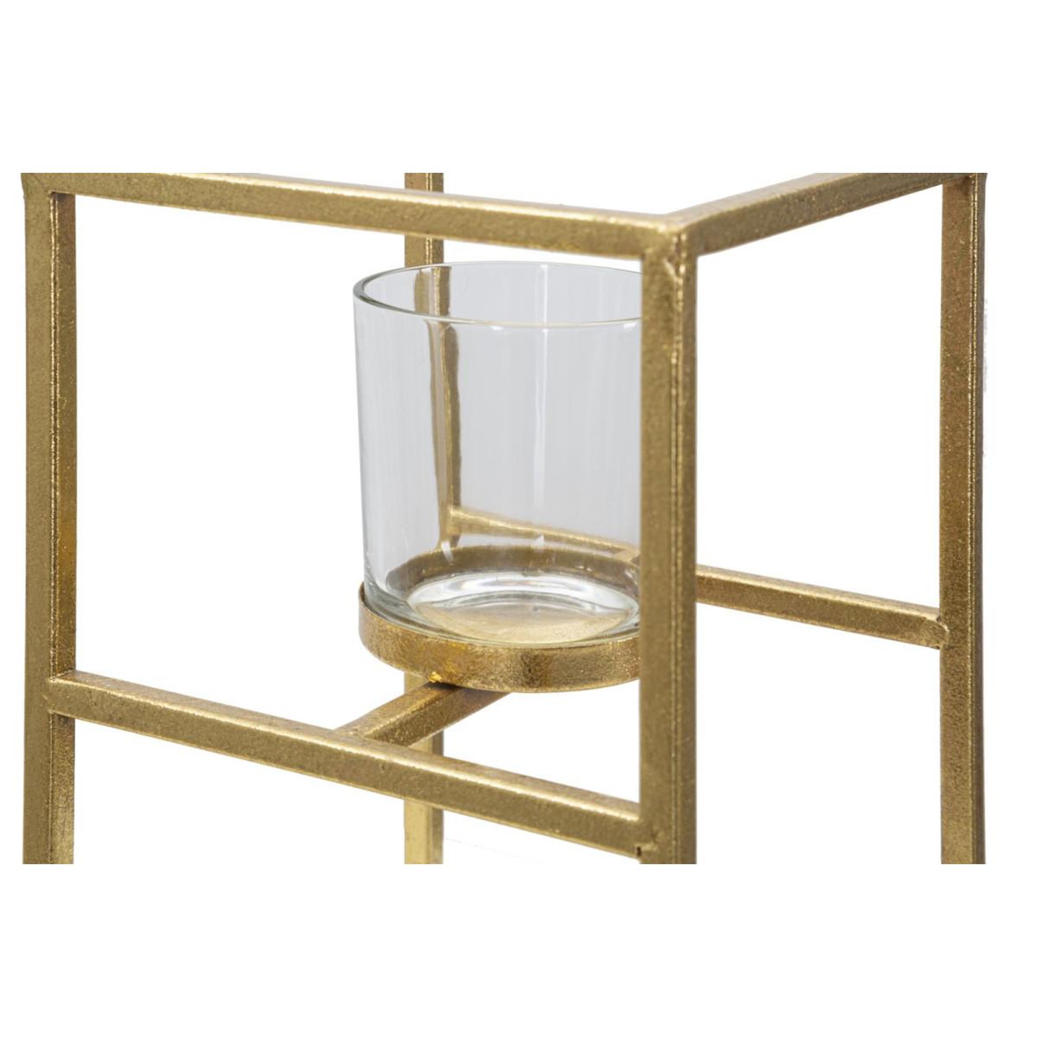 Voir la diapositive 3 : Paris Prix Bougeoir design en métal  elegant  25cm or
