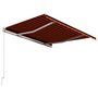 Voir la diapositive 4 : VIDAXL Auvent manuel retractable 300x250 cm Orange et marron