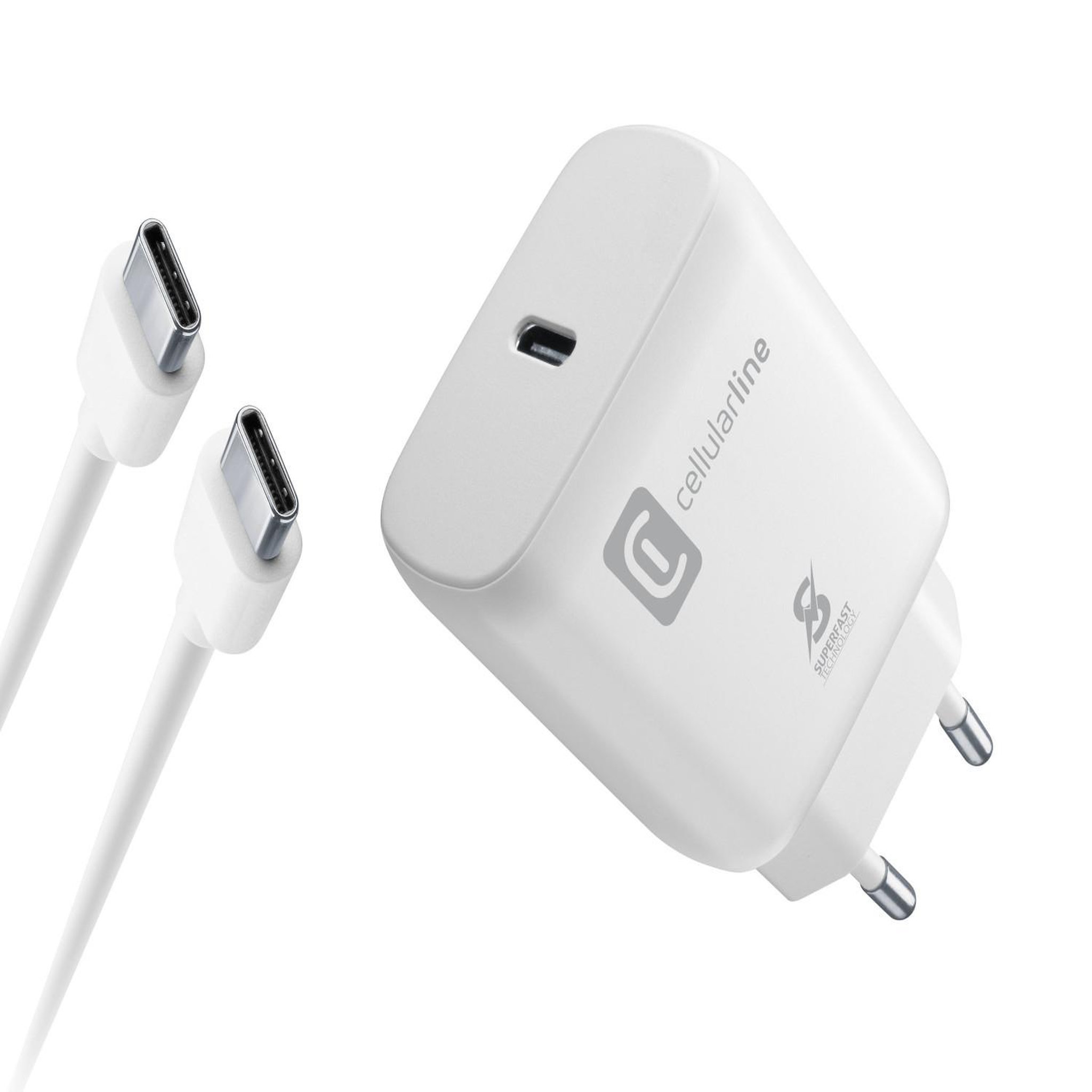 Voir la diapositive 2 : CELLULAR LINE Cellularline super fast charger kit 25w - usb-c to usb-c - samsung