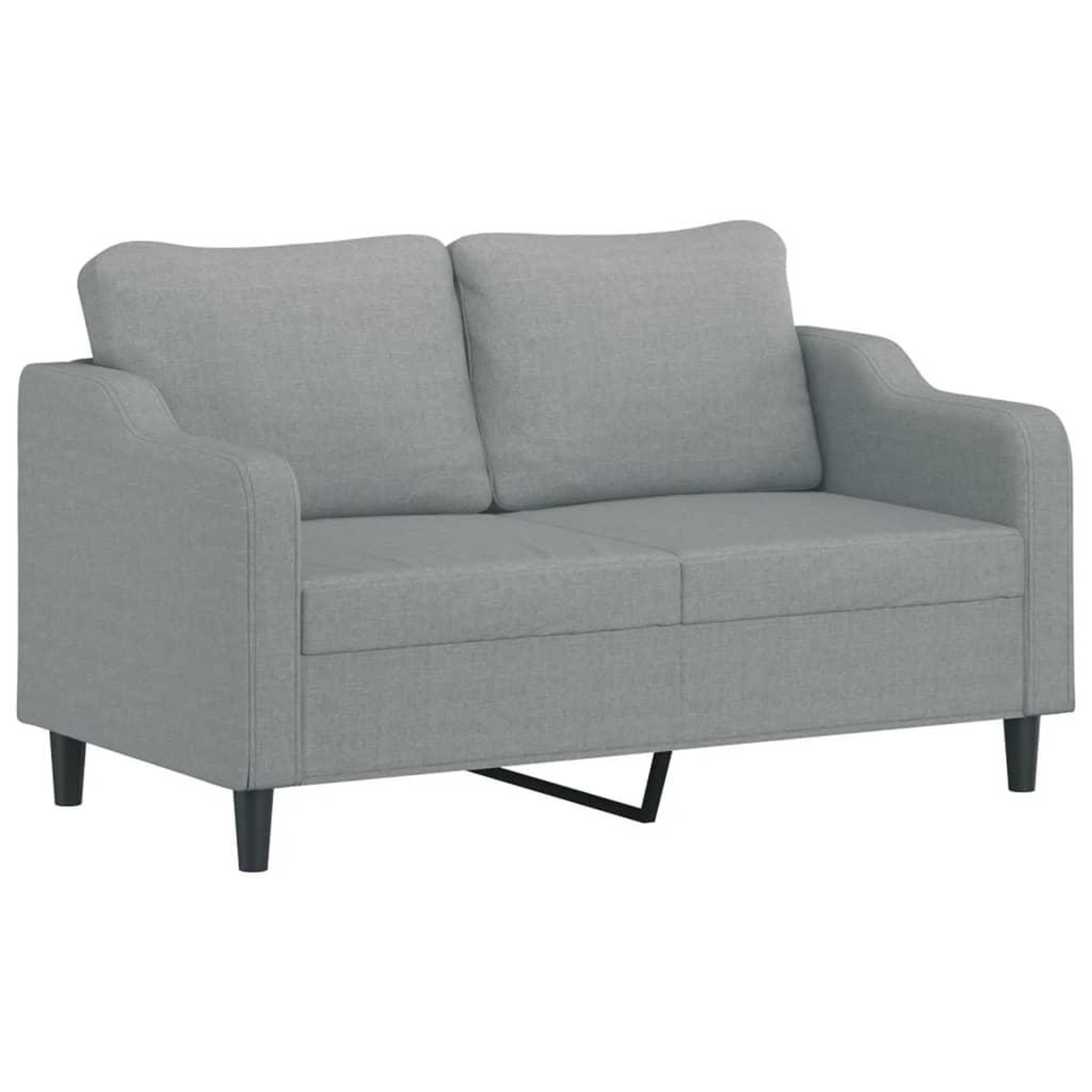 Voir la diapositive 2 : VIDAXL Canape a 2 places Gris clair 140 cm Tissu