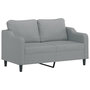 Voir la diapositive 2 : VIDAXL Canape a 2 places Gris clair 140 cm Tissu