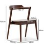 Voir la diapositive 4 : VS VENTA-STOCK Pack 2 chaises Venus, Couleur Noyer, Bois Massif, 58 cm x 57,5 cm x 76 cm