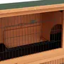 PAWHUT Clapier à lapin cage à lapin 2 étages 3 portes verrouillables bois pré-huilé