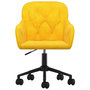 Voir la diapositive 3 : VIDAXL Chaise pivotante de bureau Jaune Velours