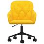 Voir la diapositive 3 : VIDAXL Chaise pivotante de bureau Jaune Velours