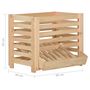 Voir la diapositive 6 : VIDAXL Boîte a pommes de terre 60x40x50 cm Bois de pin solide