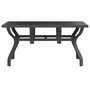 Voir la diapositive 3 : VIDAXL Table de jardin Gris et noir 140x70x70 cm Acier et verre