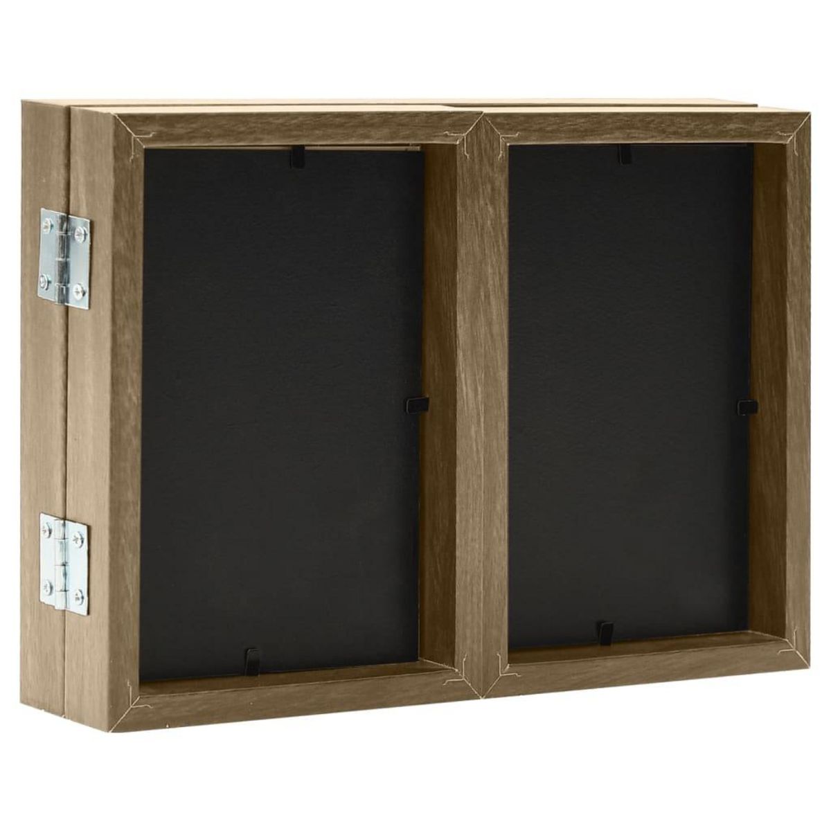 VIDAXL Cadre photo depliable Marron clair 22x15 cm+2x(10x15 cm)