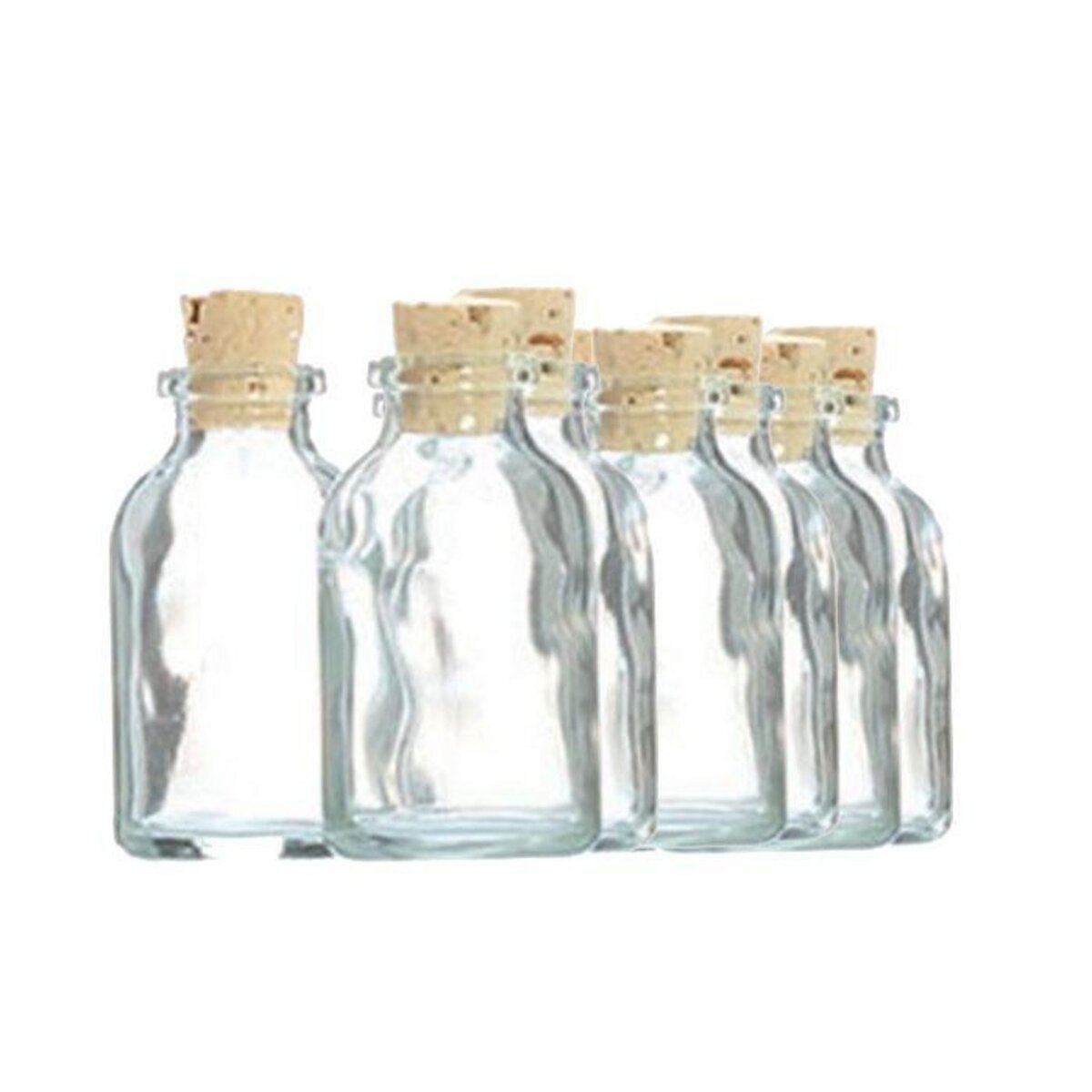 Graine créative 10 mini bouteilles en verre 6 cm avec bouchon liège