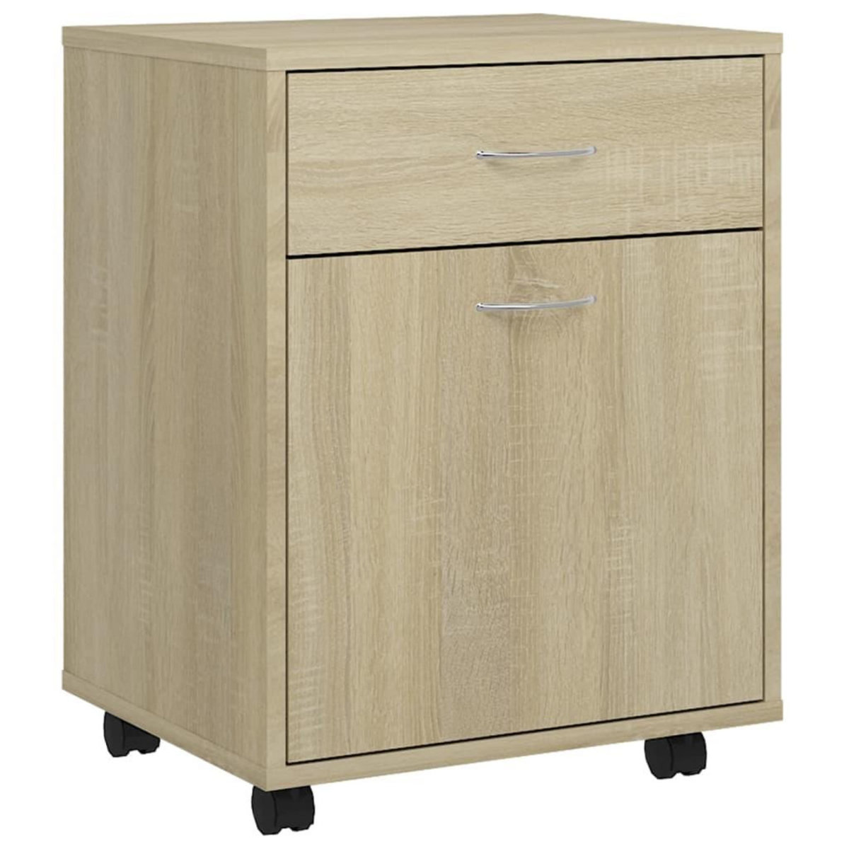 VIDAXL Armoire a roulettes Chene sonoma 45x38x54 cm Bois d'ingenierie