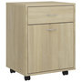 Voir la diapositive 2 : VIDAXL Armoire a roulettes Chene sonoma 45x38x54 cm Bois d'ingenierie