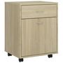 Voir la diapositive 2 : VIDAXL Armoire a roulettes Chene sonoma 45x38x54 cm Bois d'ingenierie