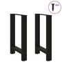 Voir la diapositive 3 : VIDAXL Pieds de table basse noir 2 pcs 60x(72-73) cm acier