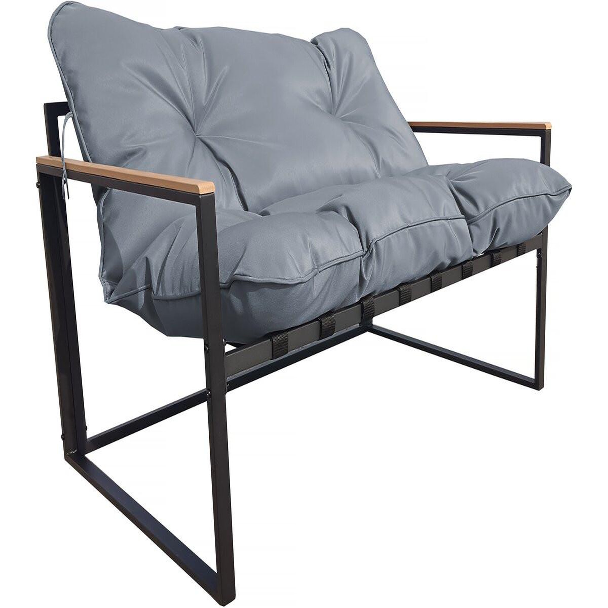 Voir la diapositive 4 : Habitat et Jardin Salon de jardin  jules  - 4 places - gris/noir