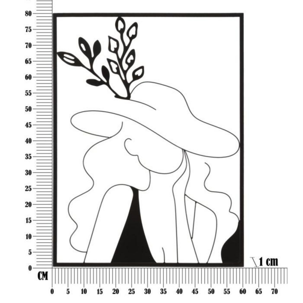 Paris Prix Décoration Murale Encadrée en Métal  Elegant  80cm Noir