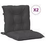 Voir la diapositive 2 : VIDAXL Coussins de chaise a dossier bas lot de 2 anthracite melange