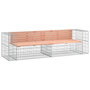 Voir la diapositive 2 : VIDAXL Banc de jardin design gabion 244x71x65,5 cm bois massif douglas