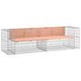 Voir la diapositive 2 : VIDAXL Banc de jardin design gabion 244x71x65,5 cm bois massif douglas