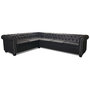 Voir la diapositive 4 : VIDAXL Canape d'angle Chesterfield 6 places Cuir synthetique Noir
