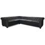 Voir la diapositive 4 : VIDAXL Canape d'angle Chesterfield 6 places Cuir synthetique Noir