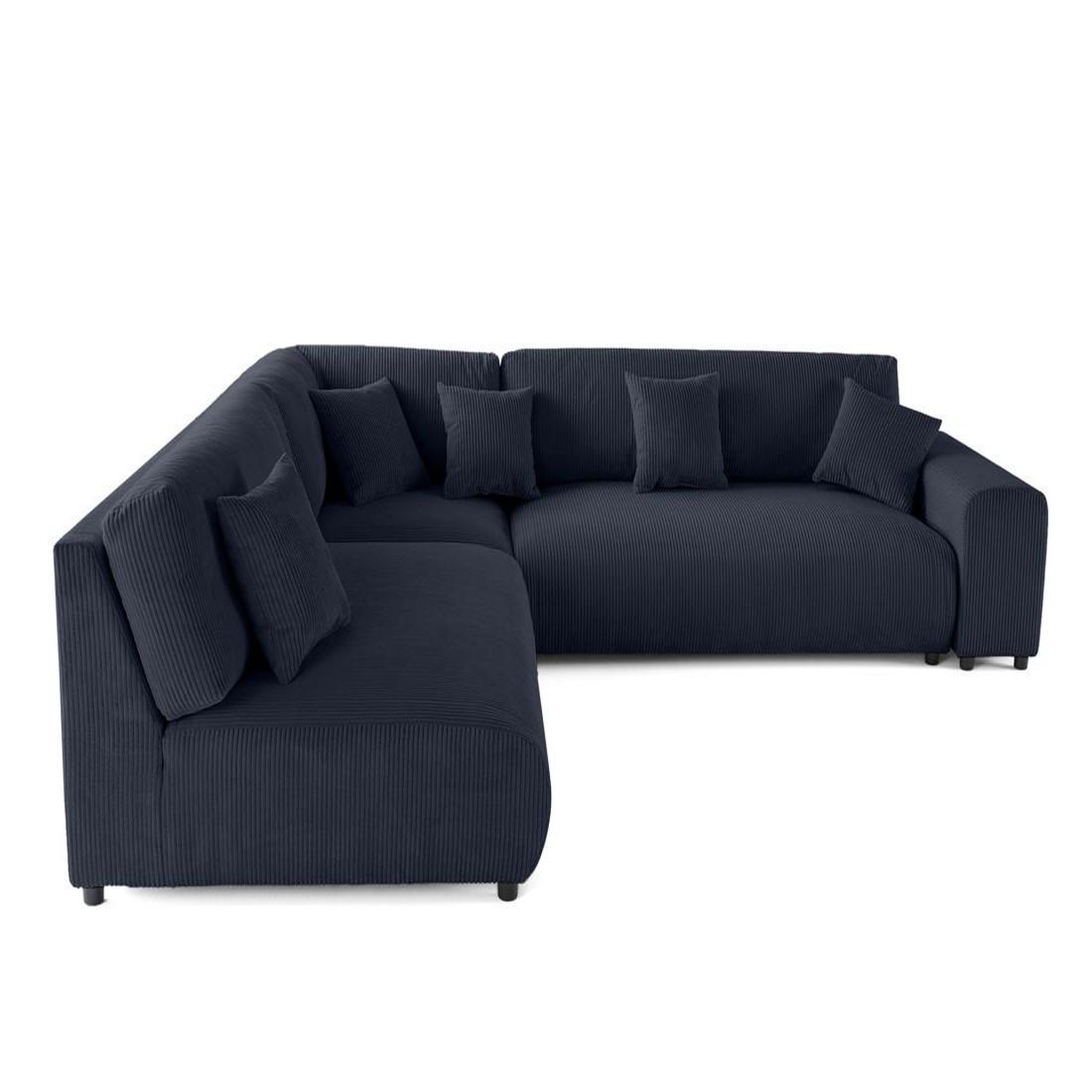 Voir la diapositive 4 : BEST MOBILIER Garance - canapé modulable d'angle gauche - 6 places - en velours côtelé