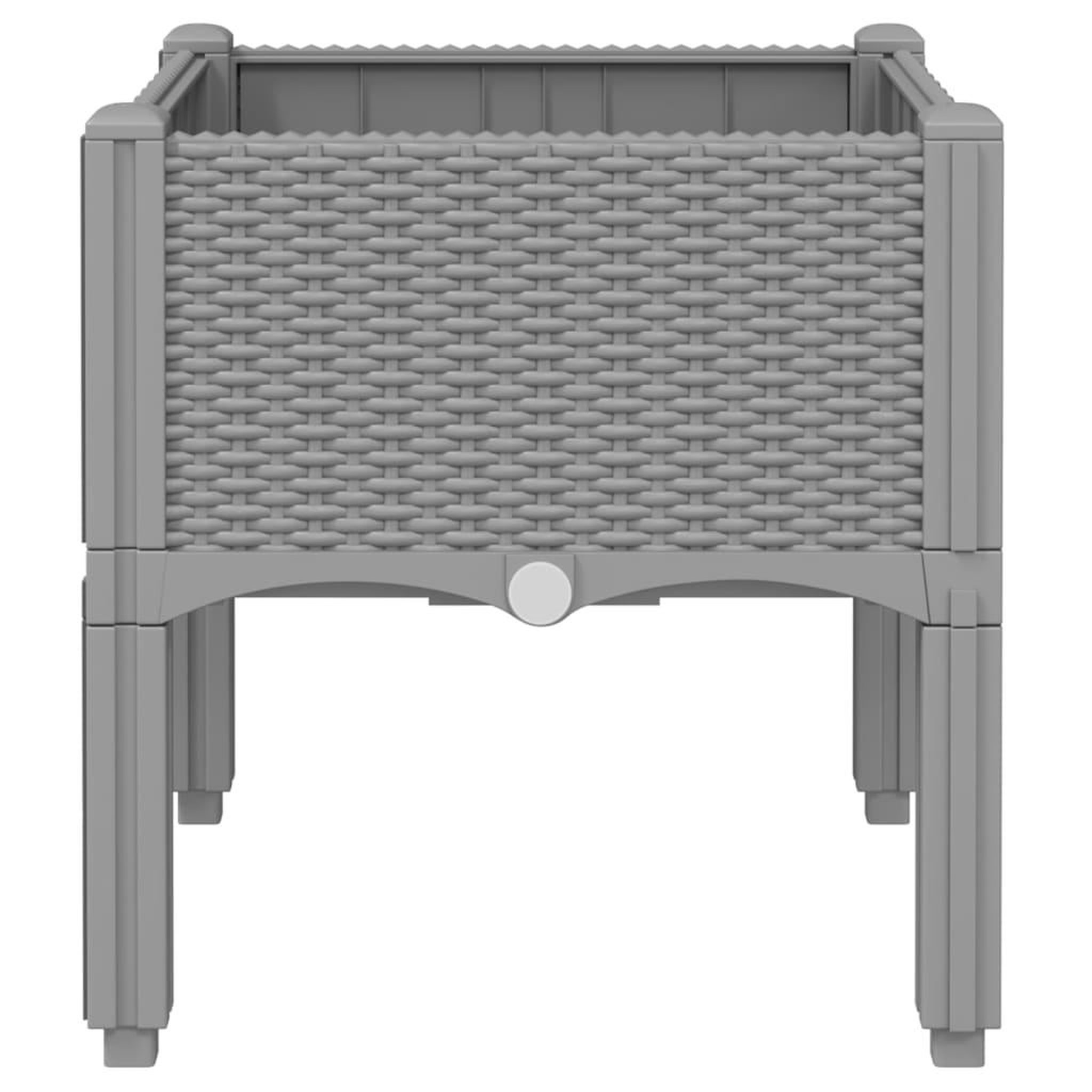 Voir la diapositive 5 : VIDAXL Jardiniere avec pieds gris clair 40x40x42 cm PP