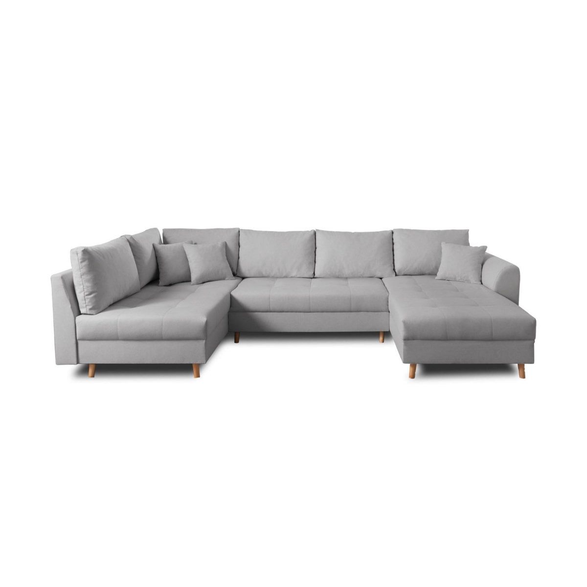 LISA DESIGN Rune - canapé panoramique avec pouf d'appoint - 7 places - style scandinave - gauche