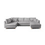 Voir la diapositive 6 : LISA DESIGN Rune - canapé panoramique avec pouf d'appoint - 7 places - style scandinave - gauche