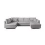 Voir la diapositive 6 : LISA DESIGN Rune - canapé panoramique avec pouf d'appoint - 7 places - style scandinave - gauche