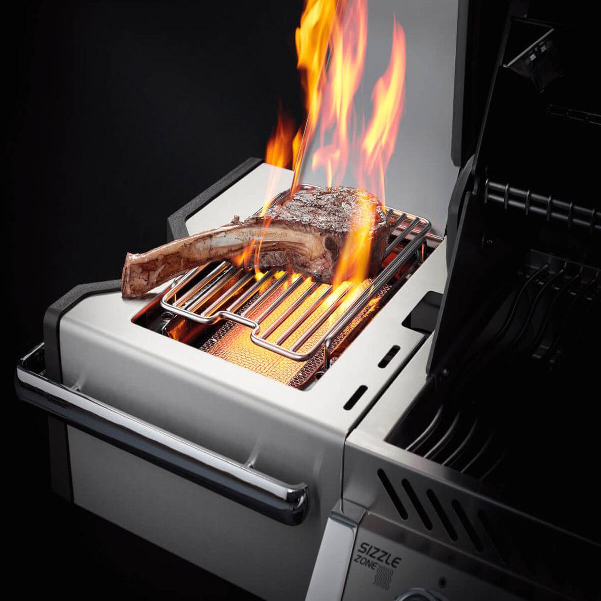 Voir la diapositive 4 : NAPOLEON Barbecue à gaz Prestige Pro 500 SIB inox 4 brûleurs + Sizzle Zone + brûleur arrière - Napoleon