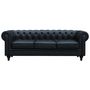 Voir la diapositive 2 : Habitat et Jardin Canapé fixe Chesterfield  Aliza  - 208 x 82 x 70 cm - 3 places - Noir