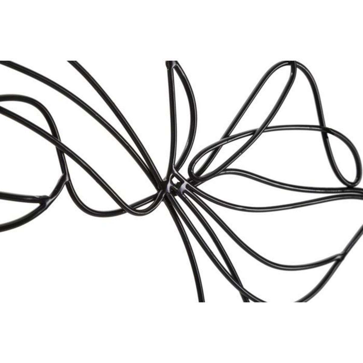 Paris Prix Décoration Murale en Métal  Visage  80cm Noir