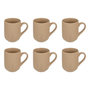 Voir la diapositive 1 : SECRET DE GOURMET Lot de 6 Mugs en Céramique  Lya  30cl Taupe