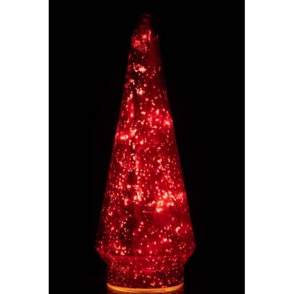 Paris Prix Sapin de Noël en Verre  Led  34cm Rouge