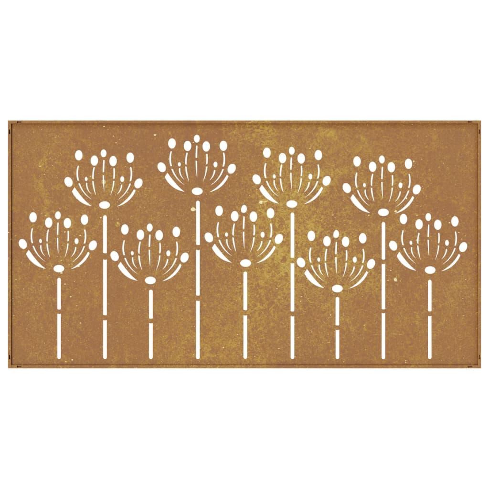 Voir la diapositive 5 : VIDAXL Decoration murale jardin 105x55 cm acier corten design de fleur