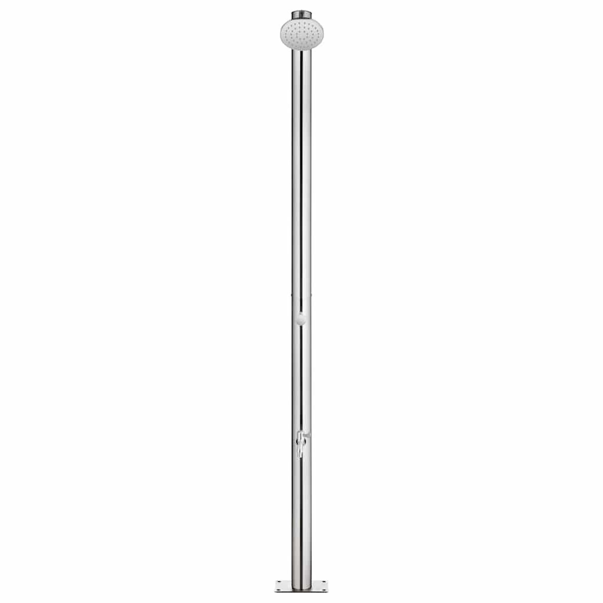 Voir la diapositive 3 : VIDAXL Douche de jardin avec base marron 220 cm Acier inoxydable