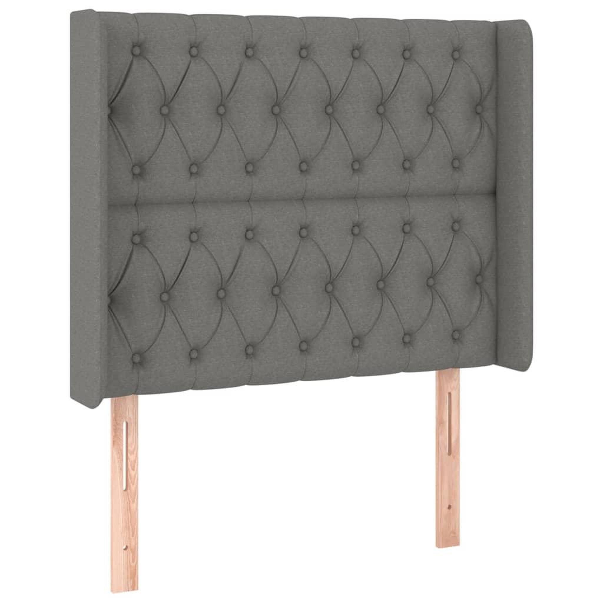 Voir la diapositive 3 : VIDAXL Tete de lit a LED Gris fonce 93x16x118/128 cm Tissu