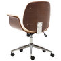 Voir la diapositive 3 : VIDAXL Chaise de bureau Creme Bois courbe et similicuir