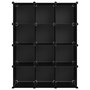Voir la diapositive 3 : VIDAXL Cubes de rangement 12 pcs Noir PP