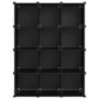 Voir la diapositive 3 : VIDAXL Cubes de rangement 12 pcs Noir PP